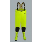 Waterproof Fluo Chest Waders Max S5 (Safety Boots S5 And Knee Reinforcement) Sbm01 Fluo